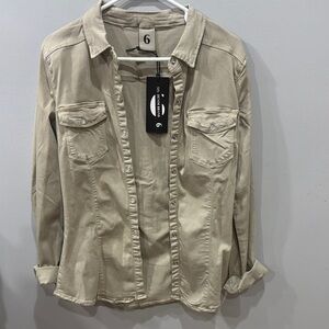 Tan Button-Up Shirt
